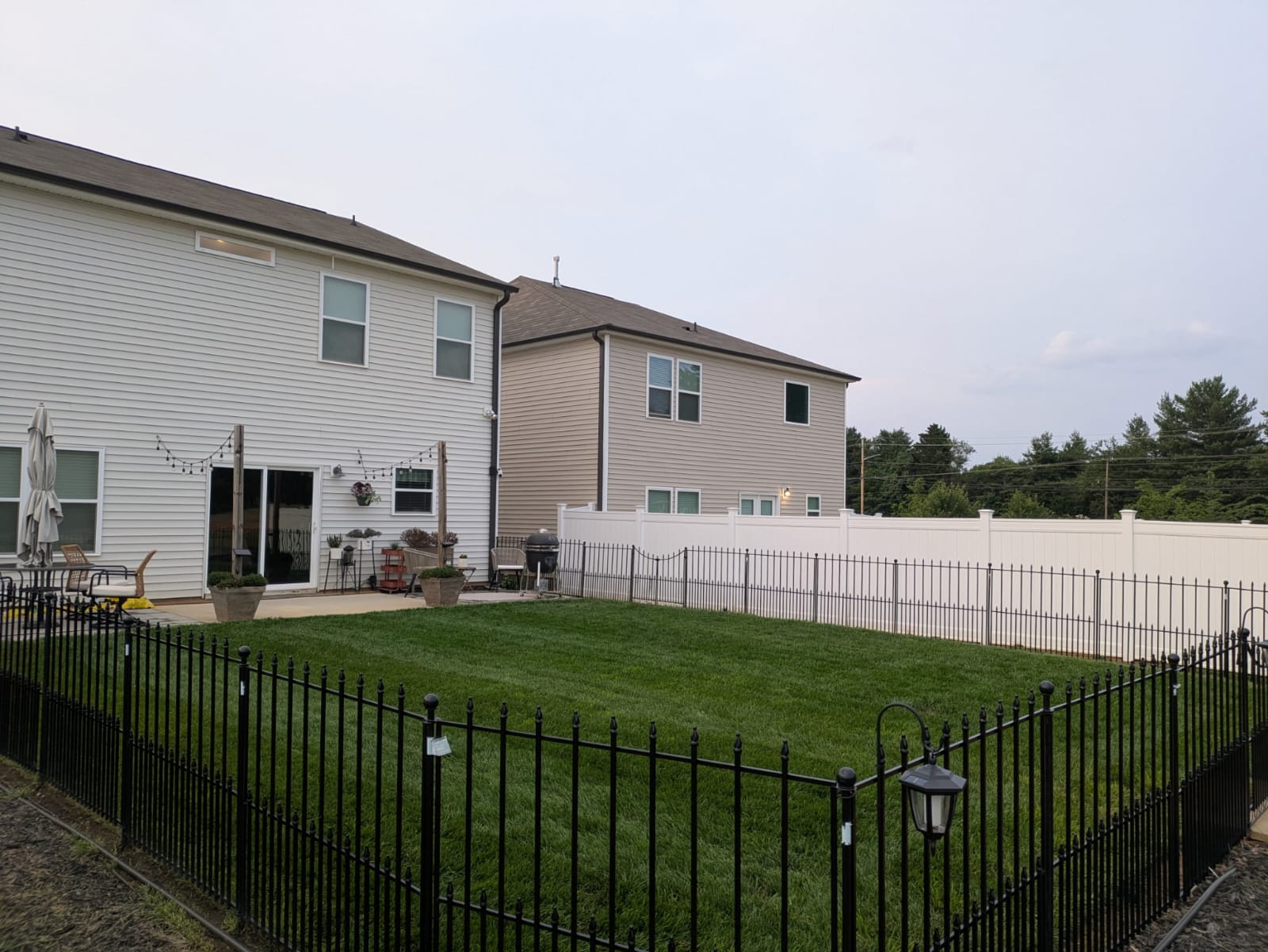 Lush green lawn ready for irrigation